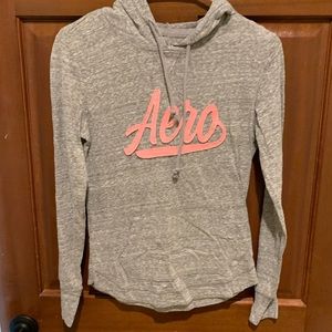 Aeropostal grey & pink hoodie, size- small, “Aero” written in pink